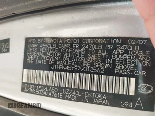 2007 Lexus SC 430 с VIN JTHFN45Y979013562, выставлен на аукционе IAAI как лот 42392779 с пробегом 65 239 миль миль и . История ставок и продаж доступна на DreamBid. Изображение 9.