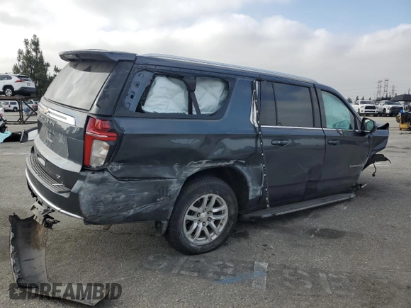 2021 Chevrolet Suburban LT with VIN 1GNSCCKD7MR236770, listed as a Copart auction lot 57392995 with 80,845 mi miles and Salvage title. Bid and sale history available at DreamBid. Image 3.