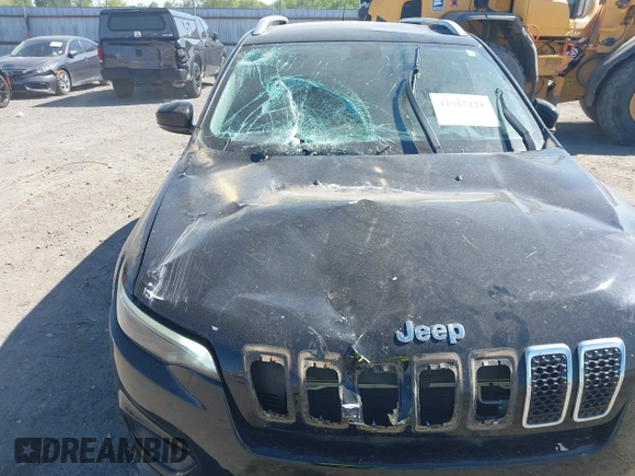 2019 Jeep Cherokee Latitude Plus with VIN 1C4PJMLX4KD238263, listed as a IAAI auction lot 42017221 with 37,187 mi miles and . Bid and sale history available at DreamBid. Image 6.
