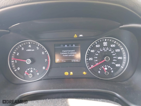2019 Kia Forte LXS with VIN 3KPF24AD4KE023191, listed as a IAAI auction lot 41776162 with 57,316 mi miles. Bid and sale history available at carsss.com. Image 7.