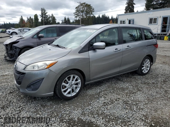 2012 Mazda 5 Sport with VIN JM1CW2BL0C0143842, listed as a Copart auction lot 75242334 with 85,152 mi miles and Salvage Title. Bid and sale history available at DreamBid. Image 1.