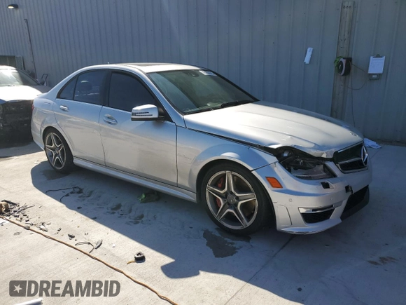 2012 Mercedes-Benz C 63 AMG with VIN WDDGF7HB1CA708788, listed as a Copart auction lot 46233845 with 164,262 mi miles and Salvage Title. Bid and sale history available at carsss.com. Image 4.