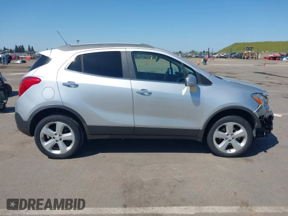 2015 Buick Encore Convenience with VIN KL4CJFSB8FB039843, listed as a IAAI auction lot 42042100 with 78,245 mi miles. Bid and sale history available at carsss.com. Image 13.