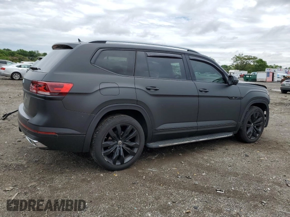 2022 Volkswagen Atlas SEL Premium R-Line with VIN 1V2FR2CA5NC522076, listed as a Copart auction lot 55854025 with 39,494 mi miles and Salvage title. Bid and sale history available at DreamBid. Image 3.