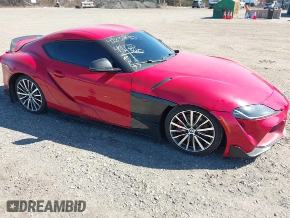 2021 Toyota Supra 3.0 with VIN WZ1DB0C08MW036515, listed as a IAAI auction lot 41832740 with 40,137 mi miles and . Bid and sale history available at DreamBid. Image 1.
