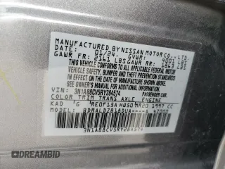 2024 Nissan Sentra SV with VIN 3N1AB8CV5RY284574, listed as a Copart auction lot 48289415 with 97,883 mi miles and Salvage Title. Bid and sale history available at carsss.com. Image 14.