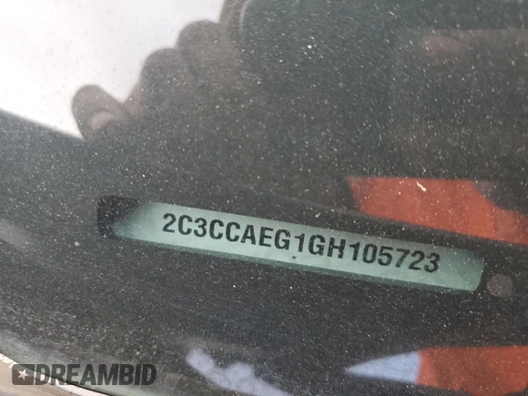 2016 Chrysler 300 with VIN 2C3CCAEG1GH105723, listed as a Copart auction lot 49551665 with 106,289 mi miles and Salvage Title. Bid and sale history available at carsss.com. Image 14.