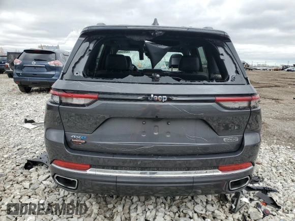 2022 Jeep Grand Cherokee Overland with VIN 1C4RJYD65N8716340, listed as a Copart auction lot 53912675 with Not provided miles and Salvage title. Bid and sale history available at DreamBid. Image 6.