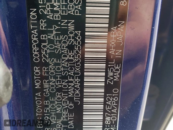 2016 Toyota Prius Four z VIN JTDKARFUXG3525564, wystawiony jako Copart lot #54650575 z przebiegiem 203 477 mil mil oraz Szkoda całkowita • Salvage title. Historia ofert i sprzedaży dostępna na DreamBid. Obrazek 12.