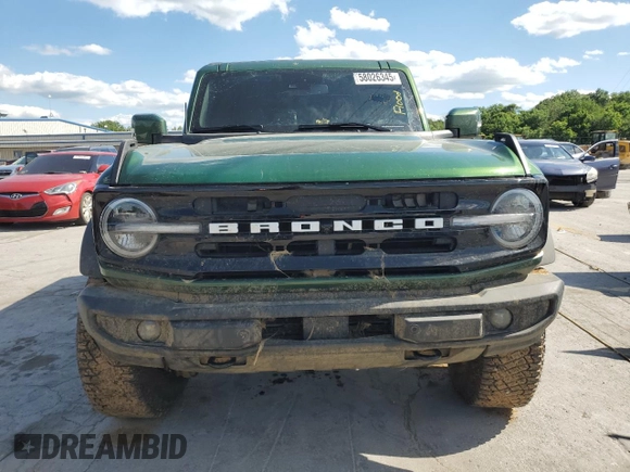 2023 Ford Bronco z VIN 1FMDE5CP1PLB73958, wystawiony jako Copart lot #58026345 z przebiegiem Nie podano mil oraz Szkoda całkowita • Salvage title. Historia ofert i sprzedaży dostępna na DreamBid. Obrazek 5.