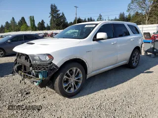2020 Dodge Durango R/T with VIN 1C4SDJCT1LC130428, listed as a Copart auction lot 55481035 with 76,483 mi miles and Salvage title. Bid and sale history available at DreamBid. Image 1.