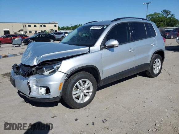 2017 Volkswagen Tiguan S with VIN WVGAV7AX3HK008793, listed as a Copart auction lot 54086385 with 82,400 mi miles and Salvage Title. Bid and sale history available at DreamBid. Image 1.