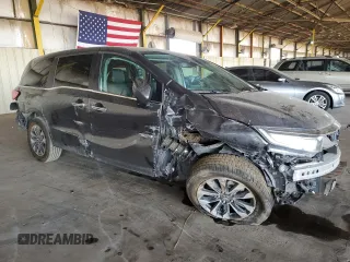 2023 Honda Odyssey EX-L with VIN 5FNRL6H61PB039234, listed as a Copart auction lot 46850505 with 45,731 mi miles and Non Repairable. Bid and sale history available at carsss.com. Image 4.