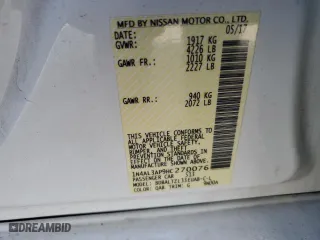 2017 Nissan Altima 2.5 SL with VIN 1N4AL3AP9HC270076, listed as a Copart auction lot 50966455 with 144,381 mi miles and Salvage Title. Bid and sale history available at carsss.com. Image 14.