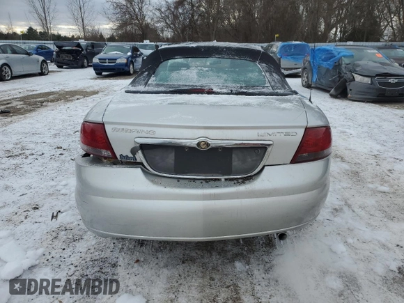 2005 Chrysler Sebring Limited with VIN 1C3EL65R35N542991, listed as a Copart auction lot 84969394 with 156,904 mi miles and Clean title. Bid and sale history available at DreamBid. Image 6.