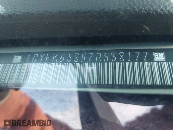 2007 Cadillac Escalade z VIN 1GYFK63857R338177, wystawiony jako IAAI lot #41615600 z przebiegiem 155 755 mil mil oraz . Historia ofert i sprzedaży dostępna na DreamBid. Obrazek 9.
