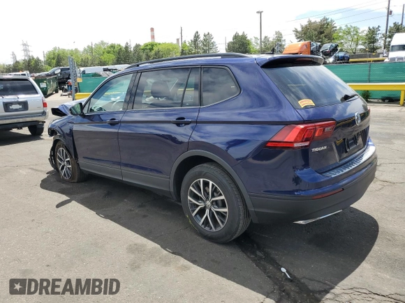 2021 Volkswagen Tiguan S with VIN 3VV1B7AX7MM036467, listed as a Copart auction lot 56992555 with 12,008 mi miles and Salvage title. Bid and sale history available at DreamBid. Image 2.