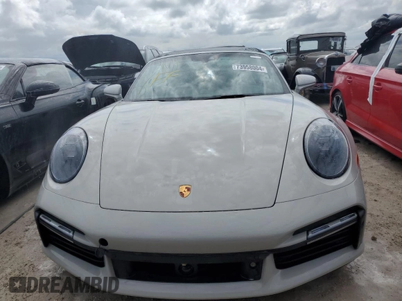 2021 Porsche 911 Turbo S with VIN WP0CD2A94MS263709, listed as a Copart auction lot 73958004 with Not Provided miles and Salvage Title. Bid and sale history available at DreamBid. Image 5.