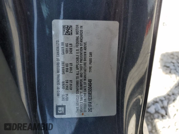 2014 Chevrolet Camaro LS z VIN 2G1FA1E39E9304949, wystawiony jako Copart lot #52332625 z przebiegiem 106 115 mil mil oraz Szkoda całkowita • Salvage title. Historia ofert i sprzedaży dostępna na DreamBid. Obrazek 13.