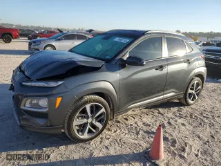 2019 Hyundai Kona Ultimate with VIN KM8K53A5XKU360373, listed as a Copart auction lot 77680714 with 67,680 mi miles and Salvage Title. Bid and sale history available at carsss.com. Image 1.