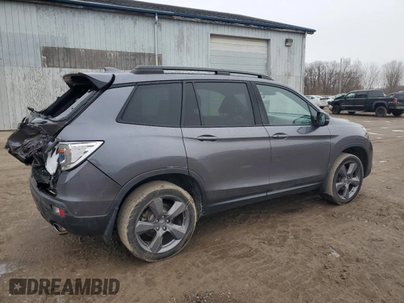 2021 Honda Passport Touring with VIN 5FNYF8H9XMB018998, listed as a Copart auction lot 46836075 with 190,925 mi miles and Salvage Title. Bid and sale history available at carsss.com. Image 3.
