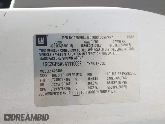 2010 Chevrolet Express Cargo z VIN 1GCZGFBA9A1110682, wystawiony jako IAAI lot #42746096 z przebiegiem 283 440 mil mil oraz . Historia ofert i sprzedaży dostępna na DreamBid. Obrazek 9.