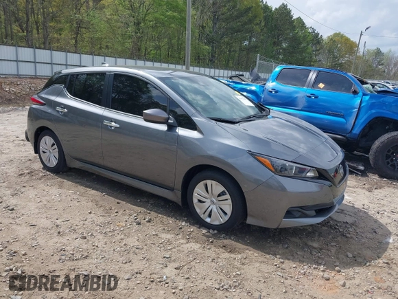 2023 Nissan LEAF S z VIN 1N4AZ1BV8PC562204, wystawiony jako IAAI lot #41971493 z przebiegiem 9 445 mil mil oraz . Historia ofert i sprzedaży dostępna na DreamBid. Obrazek 1.