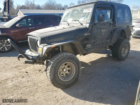 2004 Jeep Wrangler Sport with VIN 1J4FA49S64P717397, listed as a Copart auction lot 82970994 with 0 mi miles and Salvage Title. Bid and sale history available at carsss.com. Image 1.