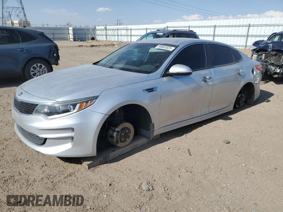 2017 Kia Optima LX with VIN 5XXGT4L35HG122821, listed as a Copart auction lot 59802025 with 163,232 mi miles and Salvage title. Bid and sale history available at DreamBid. Image 1.