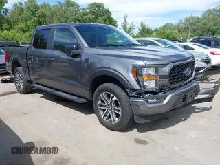 2023 Ford F-150 XL with VIN 1FTFW1E54PFC37083, listed as a IAAI auction lot 42247096 with 28,344 mi miles and . Bid and sale history available at DreamBid. Image 1.
