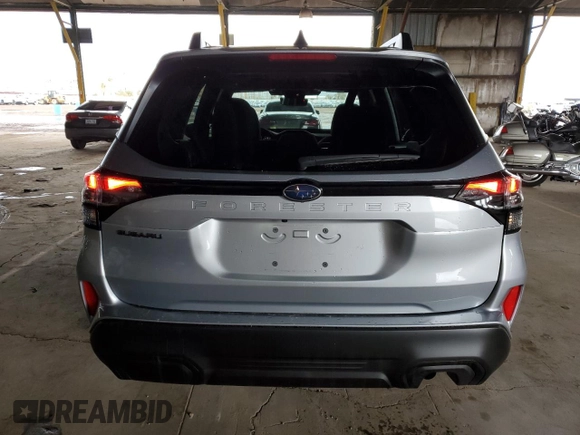 2025 Subaru Forester Premium with VIN JF2SLDBC9SH493567, listed as a Copart auction lot 47954965 with 1,539 mi miles and Salvage Title. Bid and sale history available at carsss.com. Image 6.