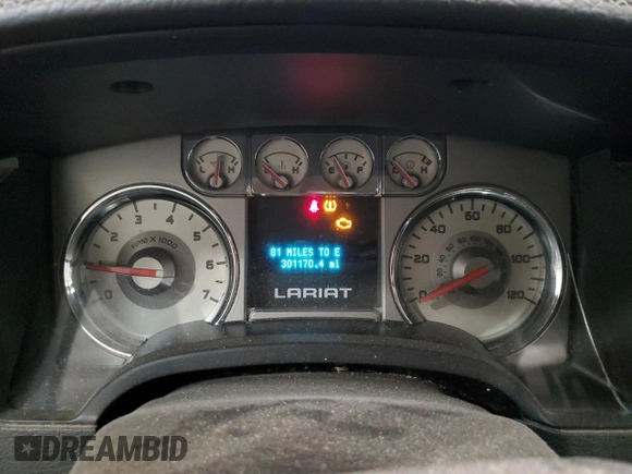 2010 Ford F-150 XL with VIN 1FTFW1CV3AFA92614, listed as a Copart auction lot 45024765 with 301,170 mi miles and Salvage Title. Bid and sale history available at carsss.com. Image 9.