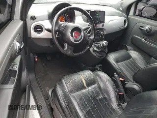 2012 FIAT 500 Sport with VIN 3C3CFFBRXCT385475, listed as a Copart auction lot 60477675 with 131,410 mi miles and Salvage title. Bid and sale history available at DreamBid. Image 8.