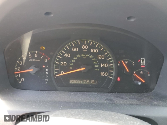 2005 Honda Accord LX with VIN 1HGCM56445A035216, listed as a Copart auction lot 60009075 with 209,084 mi miles and Clean title. Bid and sale history available at DreamBid. Image 9.