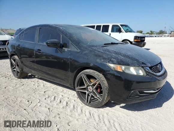 2015 Honda Civic Sedan LX with VIN 2HGFB2F59FH500103, listed as a Copart auction lot 53107135 with Not Provided miles and Salvage Title. Bid and sale history available at carsss.com. Image 4.