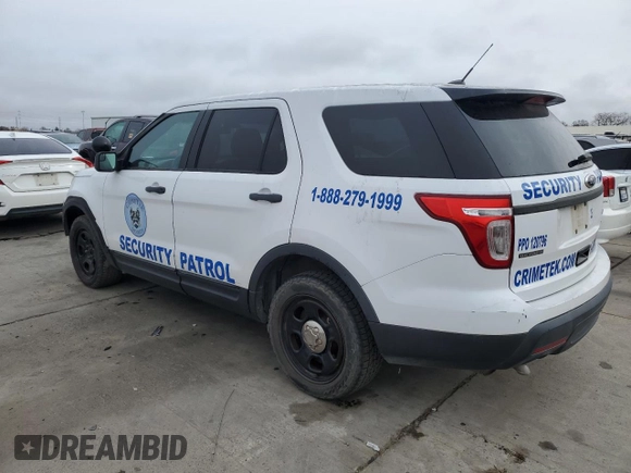 2013 Ford Utility Police Interceptor with VIN 1FM5K7AR2DGB08473, listed as a Copart auction lot 45728965 with 202,881 mi miles and Clean Title. Bid and sale history available at carsss.com. Image 2.