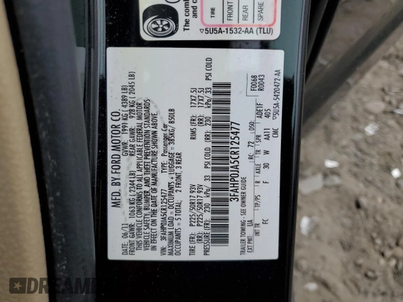 2012 Ford Fusion SEL with VIN 3FAHP0JA5CR125477, listed as a Copart auction lot 53757875 with 138,188 mi miles and Clean Title. Bid and sale history available at carsss.com. Image 12.