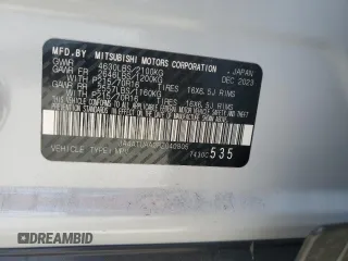 2024 Mitsubishi Eclipse Cross ES with VIN JA4ATUAA2RZ040805, listed as a Copart auction lot 52597735 with 30,849 mi miles and Non repairable. Bid and sale history available at DreamBid. Image 13.