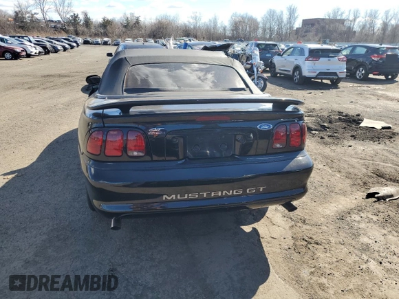 1998 Ford Mustang GT with VIN 1FAFP45X1WF216440, listed as a Copart auction lot 50876335 with 130,008 mi miles and Salvage Title. Bid and sale history available at carsss.com. Image 6.