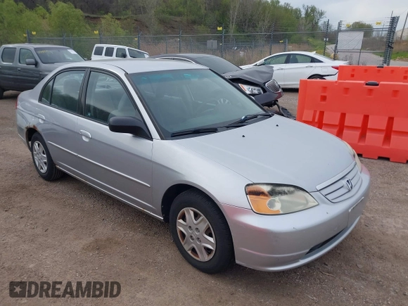 2003 Honda Civic LX with VIN 2HGES16533H571332, listed as a IAAI auction lot 42153221 with 202,926 mi miles. Bid and sale history available at carsss.com. Image 1.
