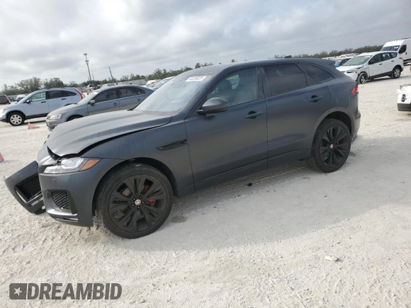 2020 Jaguar F-Pace S with VIN SADCM2FV3LA658852, listed as a Copart auction lot 44826025 with 25,574 mi miles and Salvage title. Bid and sale history available at DreamBid. Image 1.