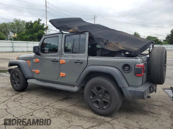 2019 Jeep Wrangler Unlimited Sport S with VIN 1C4HJXDG4KW621287, listed as a Copart auction lot 63123175 with 86,412 mi miles and Salvage title. Bid and sale history available at DreamBid. Image 2.
