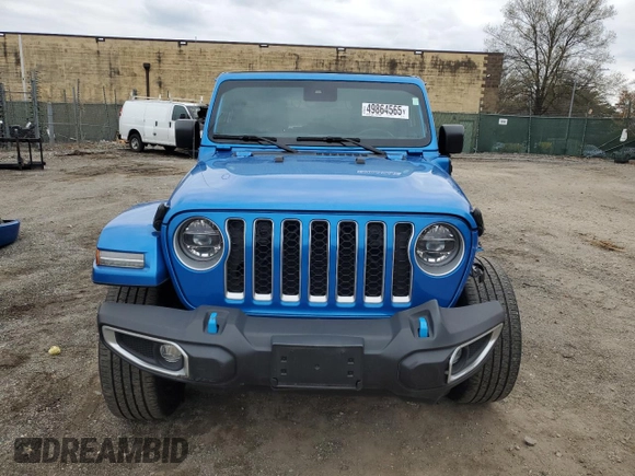 2022 Jeep Wrangler Unlimited Sahara with VIN 1C4JJXP64NW218810, listed as a Copart auction lot 49864565 with 19,462 mi miles and Non repairable. Bid and sale history available at DreamBid. Image 5.