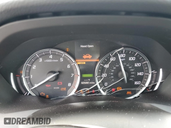 2019 Acura TLX with VIN 19UUB1F3XKA010438, listed as a Copart auction lot 56319025 with 25,081 mi miles and Non repairable. Bid and sale history available at DreamBid. Image 9.