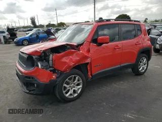 2015 Jeep Renegade Latitude with VIN ZACCJBBT0FPB71993, listed as a Copart auction lot 51001195 with 73,352 mi miles and Salvage Title. Bid and sale history available at carsss.com. Image 1.