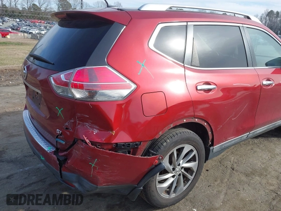 2014 Nissan Rogue SV with VIN 5N1AT2MT2EC851245, listed as a IAAI auction lot 41611370 with 172,157 mi miles. Bid and sale history available at carsss.com. Image 6.