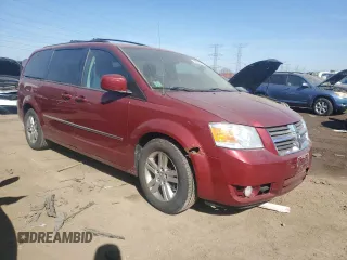 2010 Dodge Grand Caravan Crew with VIN 2D4RN6DX0AR438059, listed as a Copart auction lot 46850575 with 137,665 mi miles and Salvage Title. Bid and sale history available at DreamBid. Image 4.