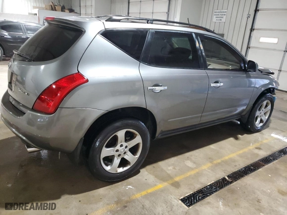 2005 Nissan Murano SL with VIN JN8AZ08W25W443553, listed as a Copart auction lot 87277484 with 197,668 mi miles and Salvage Title. Bid and sale history available at carsss.com. Image 3.