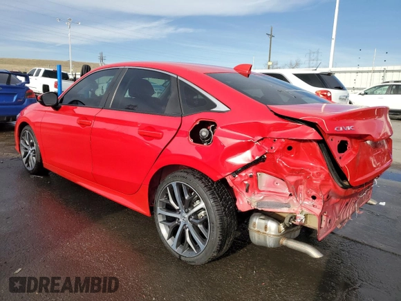 2022 Honda Civic Sedan Touring with VIN 2HGFE1F95NH304212, listed as a Copart auction lot 49652885 with 44,969 mi miles and Salvage Title. Bid and sale history available at carsss.com. Image 2.