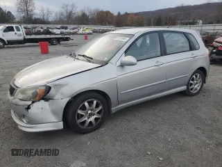 2005 Kia Spectra with VIN KNAFE161455076846, listed as a Copart auction lot 81701864 with 154,754 mi miles and Salvage Title. Bid and sale history available at carsss.com. Image 1.